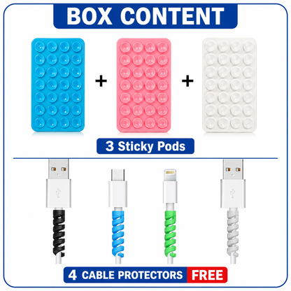 Sticky Pod – 3 Pcs Strong Grip Anti-Slip Phone Holder Pad